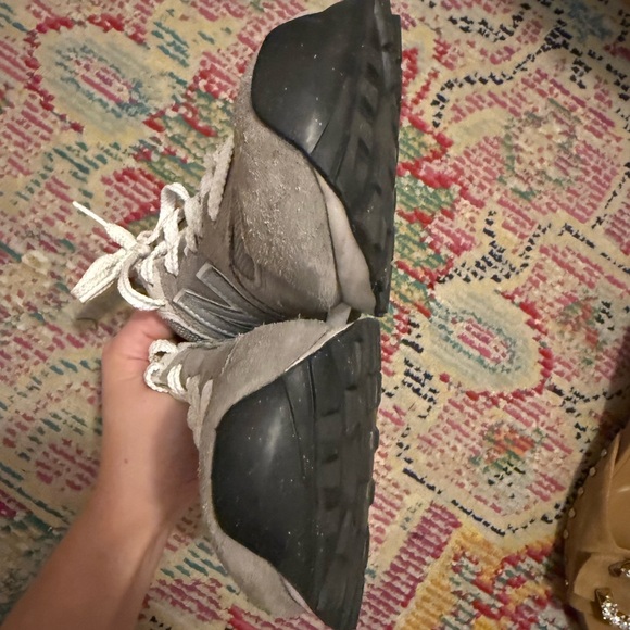 New Balance Taupe and White Sneakers - Picture 4 of 6